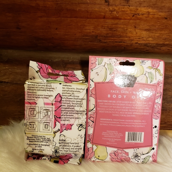 NIP, 3 pk Bolero Bev Hills Face wipes & soothing body oil bundle - Picture 7 of 7
